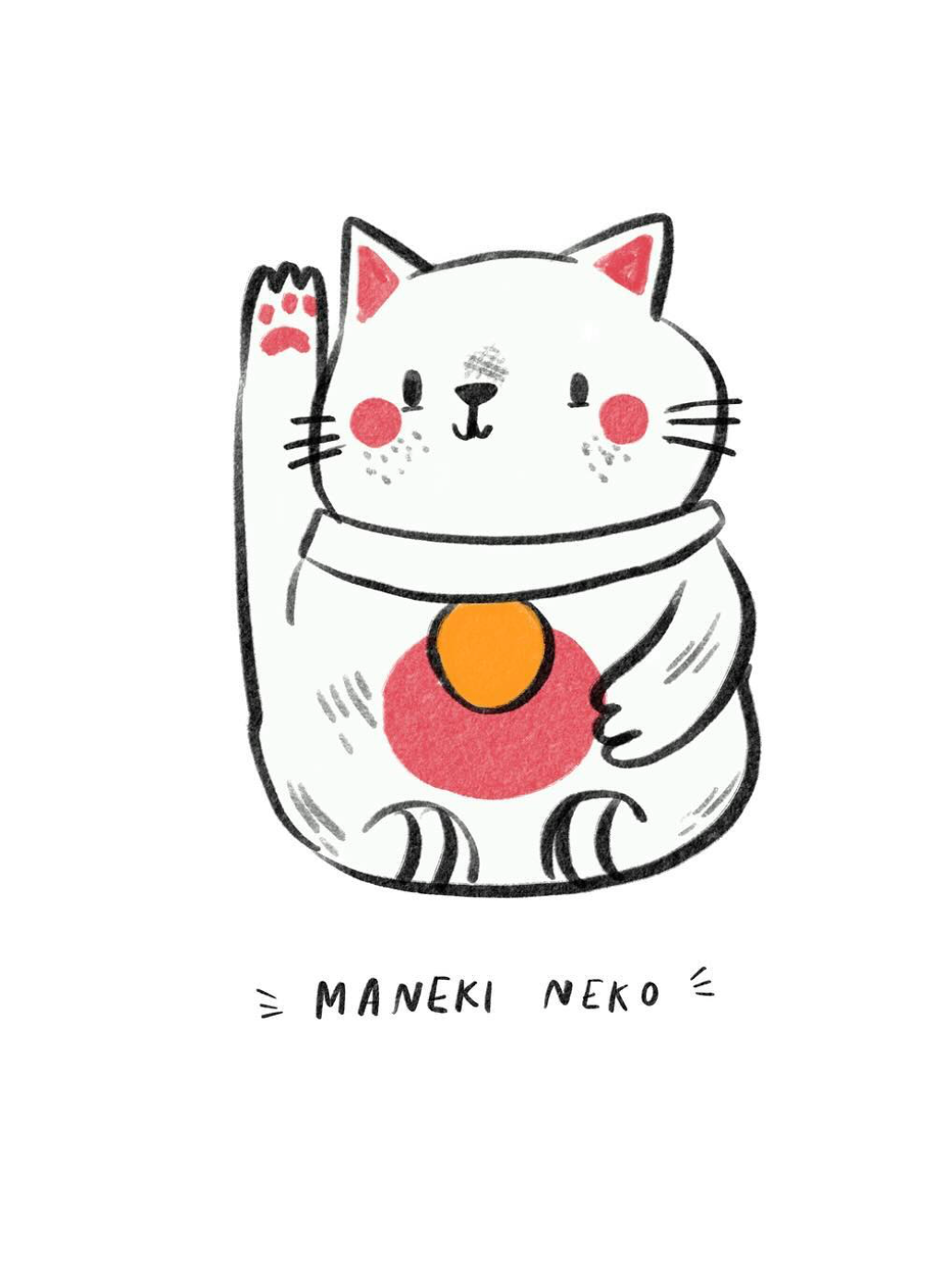 Wall Art - Happy Lucky Cat